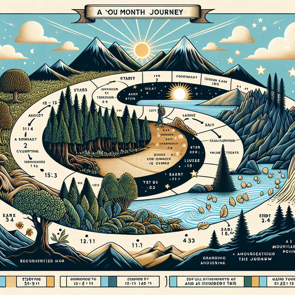 A visual representation of the 3-month journey, highlighting key milestones and learning points.